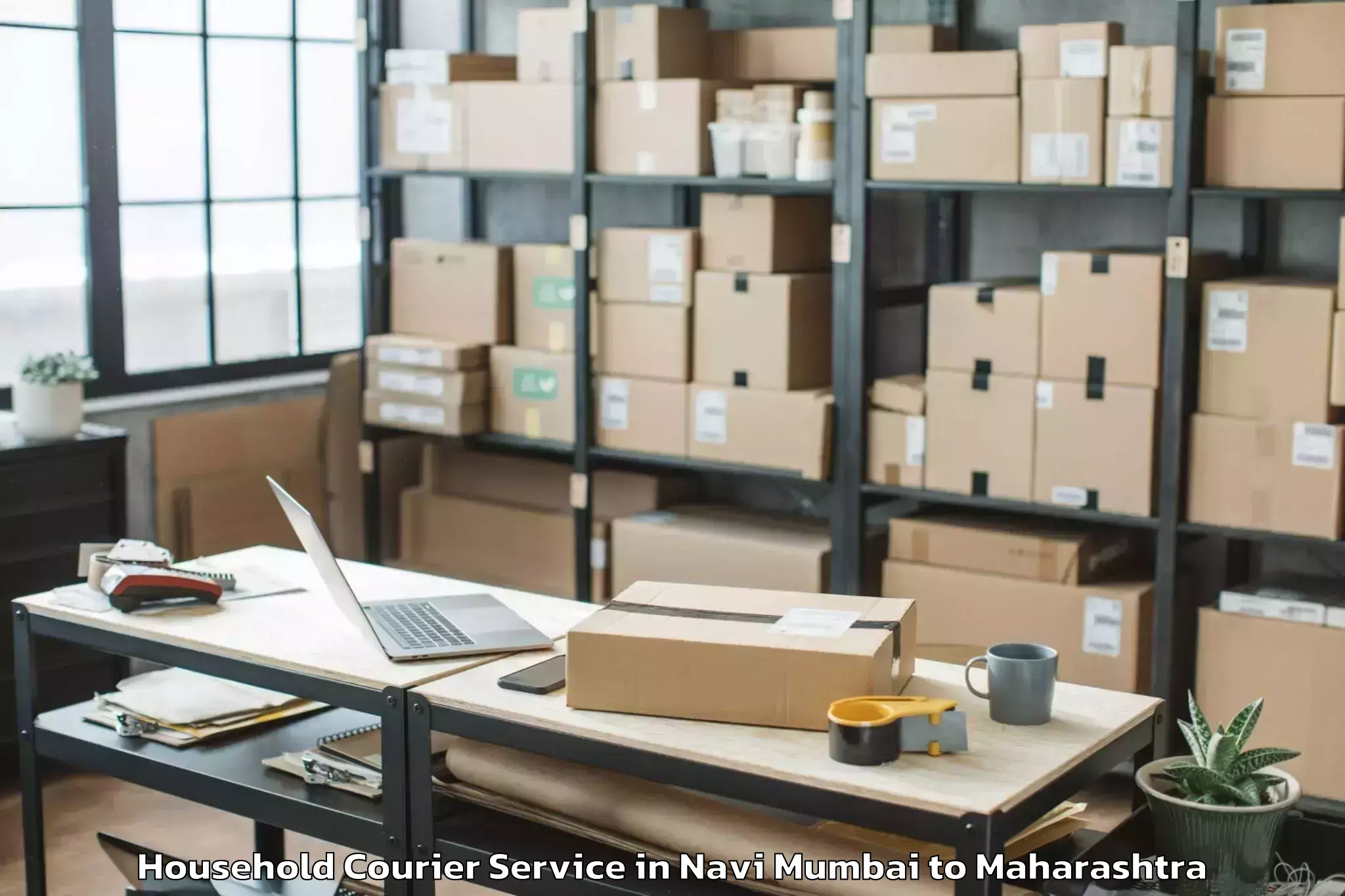 Book Navi Mumbai to Daryapur Household Courier Online